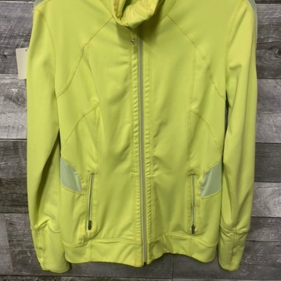 TANGERINE Athletic Yellow Full Zipped Light Jacket Mesh Stripe  - Size: S**EUC** - Picture 7 of 7
